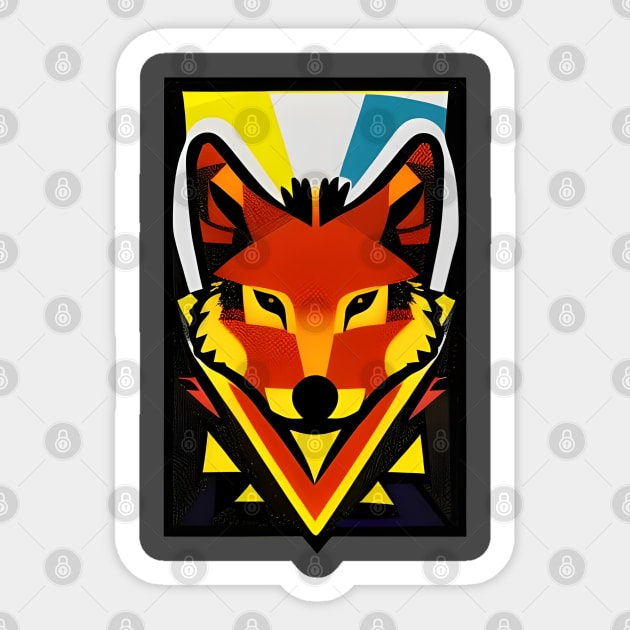 Fox Head Pop Art Sticker by shanestillz